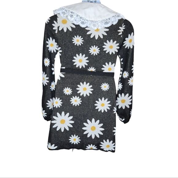 ART DEALER Che Bambola daisy print stretch knit kawaii wrap mini dress S‎ - Picture 3 of 12